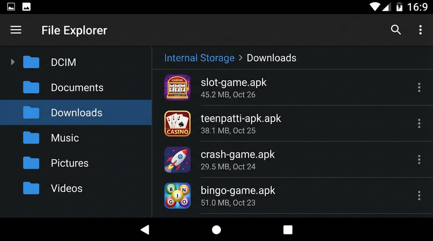 Main screen of winrupees gameapk page for PK players